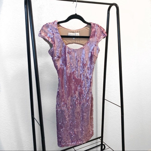 Dress the Population Dresses & Skirts - Dress The Population Pink Sequin Mini Dress